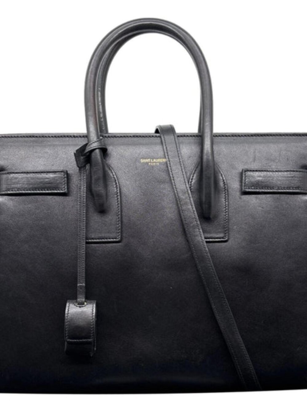 Yves Saint Laurent  Sac De Jour Small Calfskin Leather Tote Bag Black